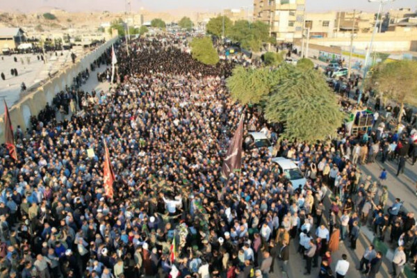 پیکر مطهر شهید شاهرخی در شوشتر تشییع شد
