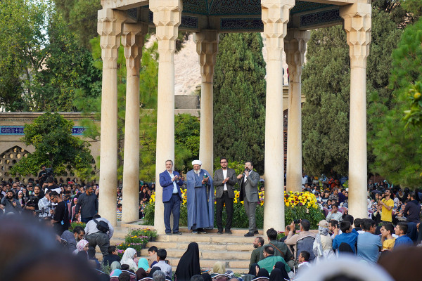 Holding the Mahfel Celebration at the Tomb of Hafez in Shiraz