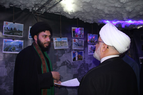 بازدید مدیرکل تبلیغات اسلامی فارس از نمایشگاه فرهنگی موکب انتظار در شهرک بزین شیراز