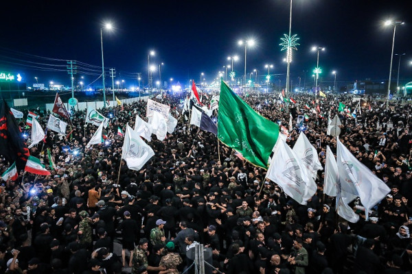 مراسم تشییع پیکر رهبر انقلاب در کربلا و نجف
